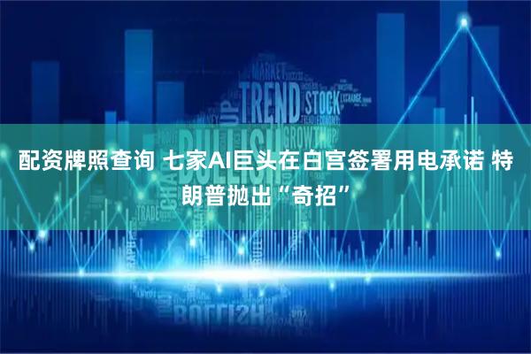 配资牌照查询 七家AI巨头在白宫签署用电承诺 特朗普抛出“奇招”